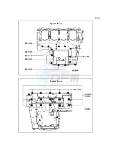 Z750S ZR750-K1H FR GB XX (EU ME A(FRICA) drawing Crankcase Bolt Pattern