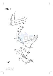 UH200 BURGMAN EU-UK drawing FRONT LEG SHIELD