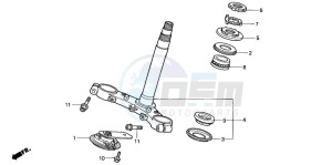 VTR1000F FIRE STORM drawing STEERING STEM