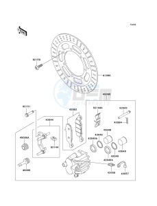 VN 1500 T [VULCAN 1500 CLASSIC] (6F) T6F drawing FRONT BRAKE