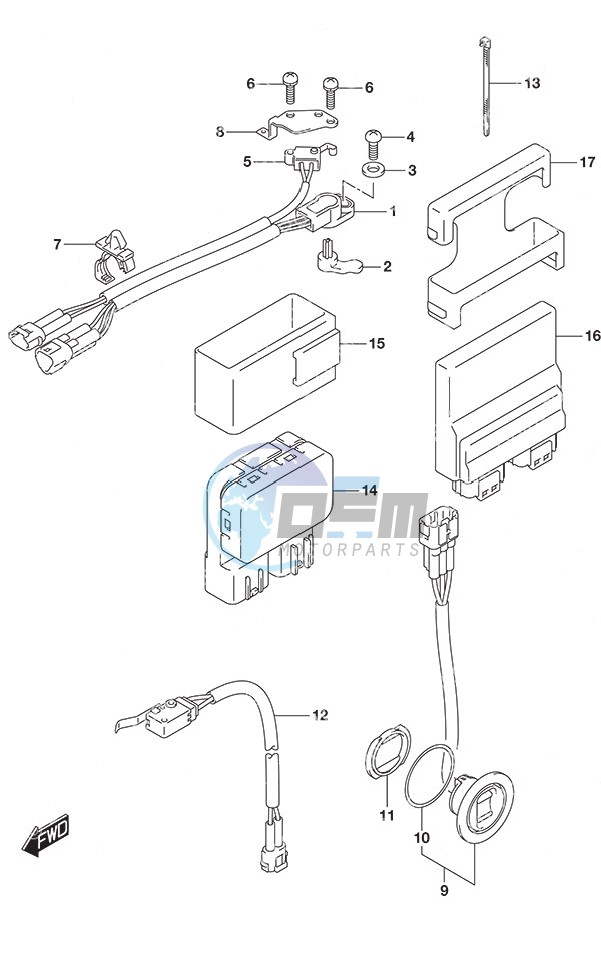 PTT Switch/Engine Control Unit