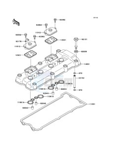 NINJA ZX-12R ZX1200B6F FR GB XX (EU ME A(FRICA) drawing Cylinder Head Cover