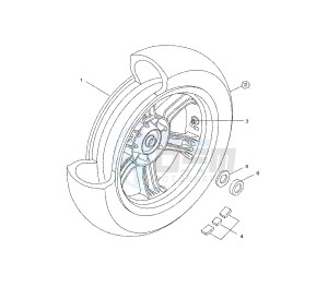 VP X-CITY 250 drawing REAR WHEEL