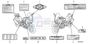 CBF1000A9 France - (F / ABS CMF) drawing CAUTION LABEL