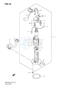 GSR750 EU drawing FUEL PUMP