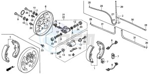 TRX300FW FOURTRAX 300 4X4 drawing FRONT BRAKE PANEL