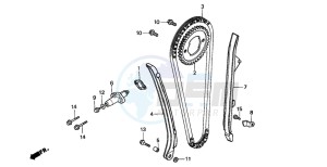 TRX300 FOURTRAX 300 drawing CAM CHAIN