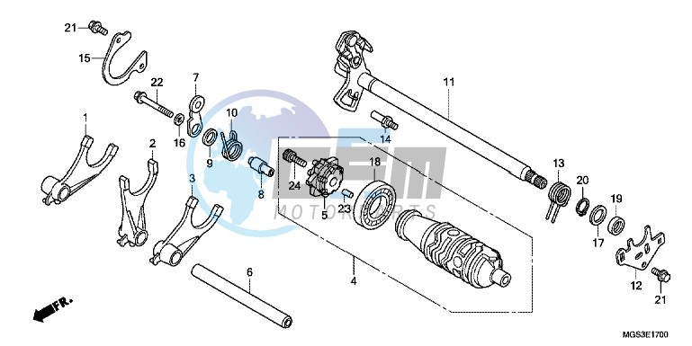 GEARSHIFT DRUM (NC700X/ XA)