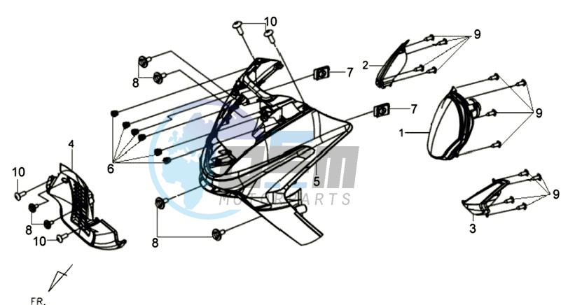 FR PLATE / HEAD LIGHT / INDICATORS