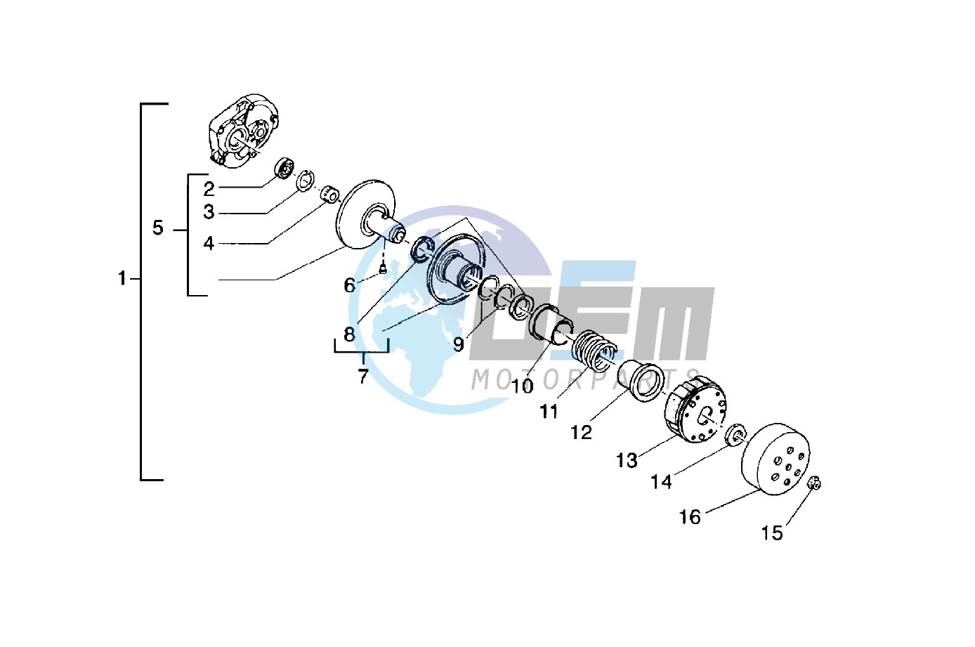 Driven pulley