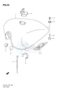 GZ125 (P02) drawing FUEL TANK