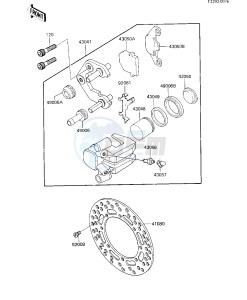 KX 250 D [KX250] (D2) [KX250] drawing FRONT BRAKE