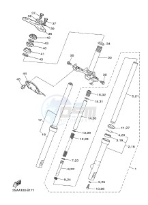 PW50 (2SAE) drawing FRONT FORK