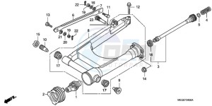 VT750CA9 UK - (E / MKH ST) drawing SWINGARM