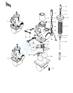 KH 400 A (A3-A5) drawing CARBURETORS