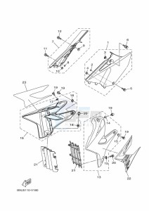 YZ250 (B9U6) drawing SIDE COVER