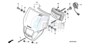 CRF450X9 Europe Direct - (ED) drawing HEADLIGHT