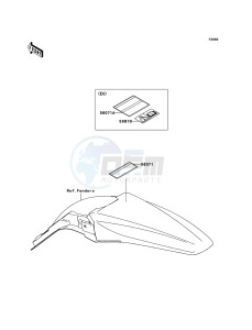 KX250F KX250YCF EU drawing Labels