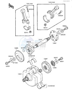 VN 1500 B [VULCAN 88 SE] (B1-B3) [VULCAN 88 SE] drawing CRANKSHAFT