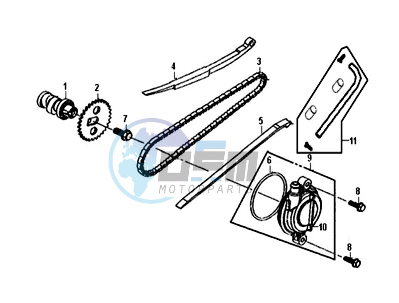 CHAIN / CHAIN TENSIONER  / CHAIN GUIDE