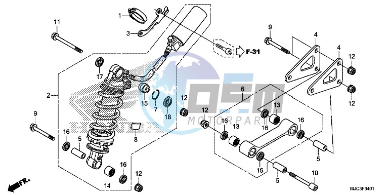 REAR CUSHION (CBR600RA)