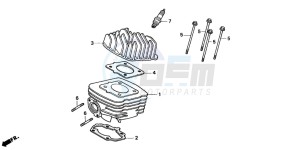 SFX50 drawing CYLINDER/CYLINDER HEAD