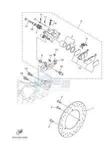 YP125RA X-MAX 125 ABS (BL21 BL21 BL21 BL21) drawing REAR BRAKE CALIPER