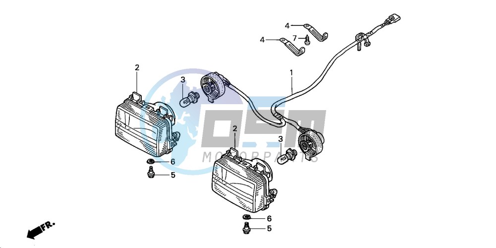 HEADLIGHT (TRX350TM/TE)