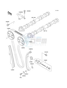 ZX 1100 D [NINJA ZX-11] (D7-D9) [NINJA ZX-11] drawing CAMSHAFT-- S- -_TENSIONER