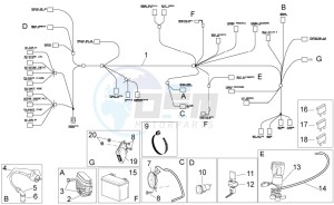 Sport City Cube 125-200 carb e3 drawing Electrical system