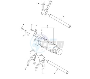 XJ6-N 600 drawing SHIFT CAM AND FORK