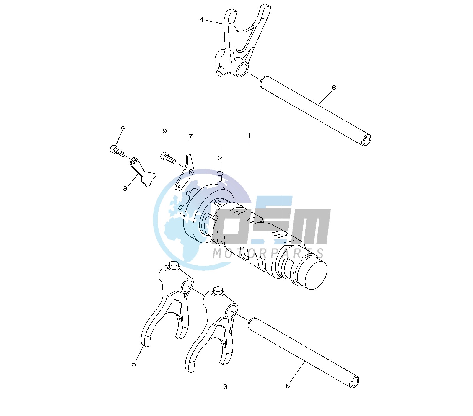 SHIFT CAM AND FORK