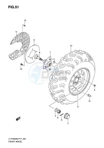 LT-F400 (P17) drawing FRONT WHEEL