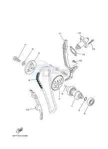 XT250 XT250F SEROW (1YBD) drawing CAMSHAFT & CHAIN