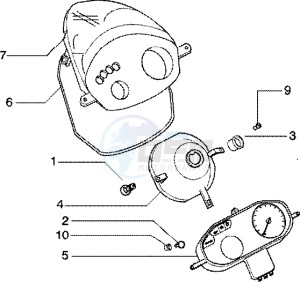 Zip 125 4T drawing Front light-fairing-meter combination