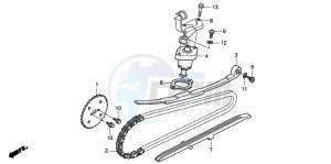 PES125 drawing CAM CHAIN/TENSIONER