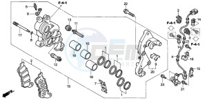 CBF500 drawing FRONT BRAKE CALIPER (CBF500A)