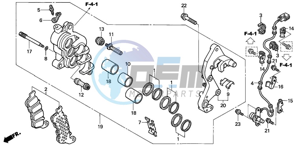 FRONT BRAKE CALIPER (CBF500A)