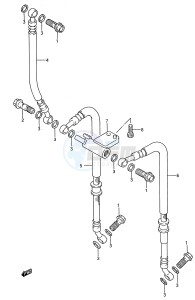 GSX-R750W (E28) drawing FRONT BRAKE HOSE (MODEL N P)