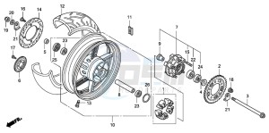 CBF1000S drawing REAR WHEEL