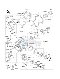 VN 1500 J [VULCAN 1500 DRIFTER] (J1-J2) [VULCAN 1500 DRIFTER] drawing FRONT BEVEL GEAR