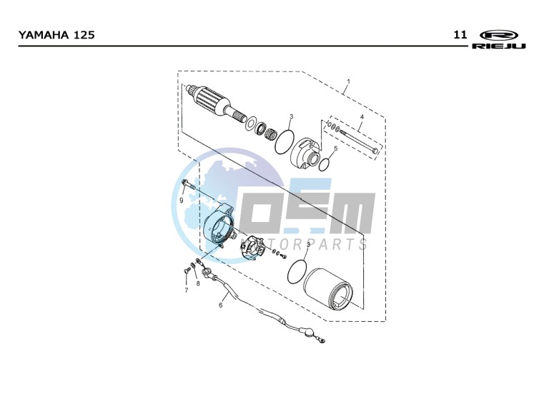 GEARBOX  Yamaha 125 4t Euro 2