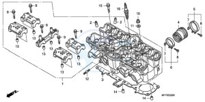 CB1300A9 France - (F / ABS CMF MME TWO) drawing CYLINDER HEAD