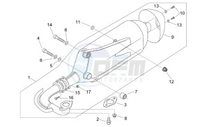 Mojito custom 50 2t (eng. aprilia) drawing Exhaust pipe