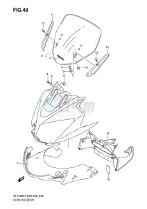 DL1000 (E3-E28) V-Strom drawing COWLING BODY