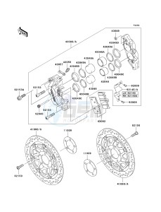 ZX 1200 C [NINJA ZZR 1200] (C1-C4) [NINJA ZZR 1200] drawing FRONT BRAKE