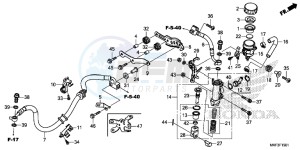 CBR1000S2H 2ED - (2ED) drawing REAR BRAKE MASTER CYLINDER (CBR1000RA/ S1/ S2)