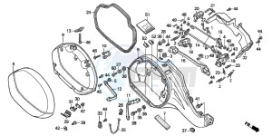 NT650V DEAUVILLE drawing R. SADDLEBAG (NT650V2/3/4/5)