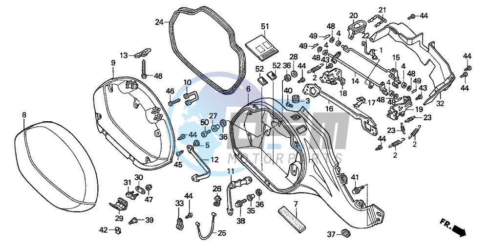 R. SADDLEBAG (NT650V2/3/4/5)