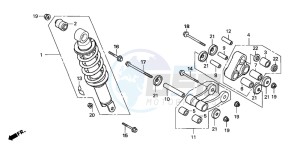 CRF100F drawing REAR CUSHION